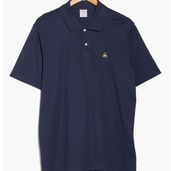 Brooks Brothers Men's Mood Indigo Navy Blue Cotton Interlock Polo Size XL - Picture 3 of 10